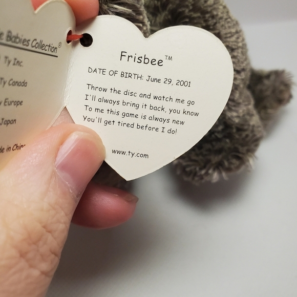 TY Beanie Baby - FRISBEE the Dog 5.5"...NEW with Mint Tags - Picture 4 of 6